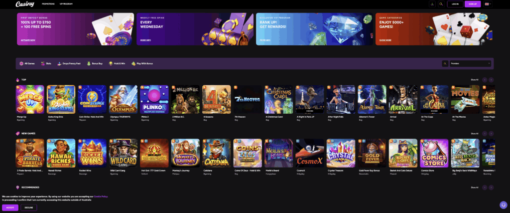 Explore the World of Gaming at Casiny Casino 4